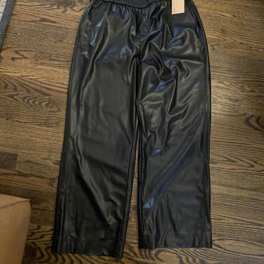Bailey 44 Imogen faux leather cropped wide leg pants